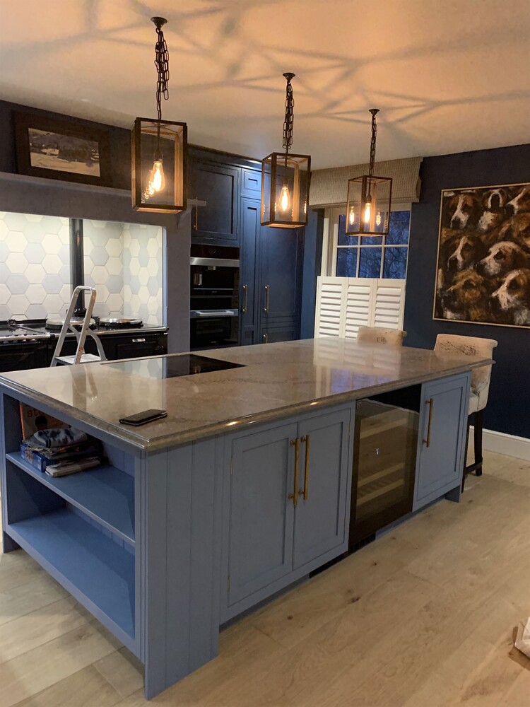 Modern Blue Kitchen 